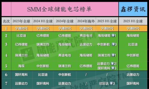 储能电芯中场战事: 宁王稳赢,黑马狂奔